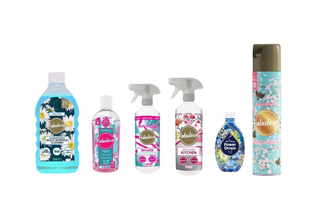 Fabulosa Set de nettoyage Parfums floraux 6 pièces