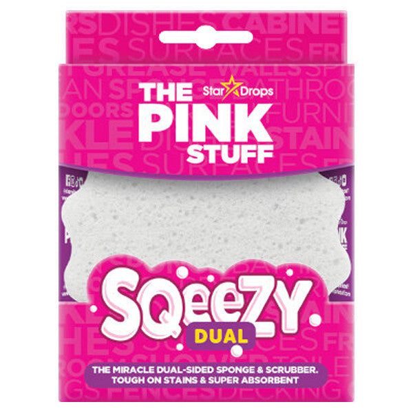 The Pink Stuff Sqeezy - Spugna scrub bifacciale bianca