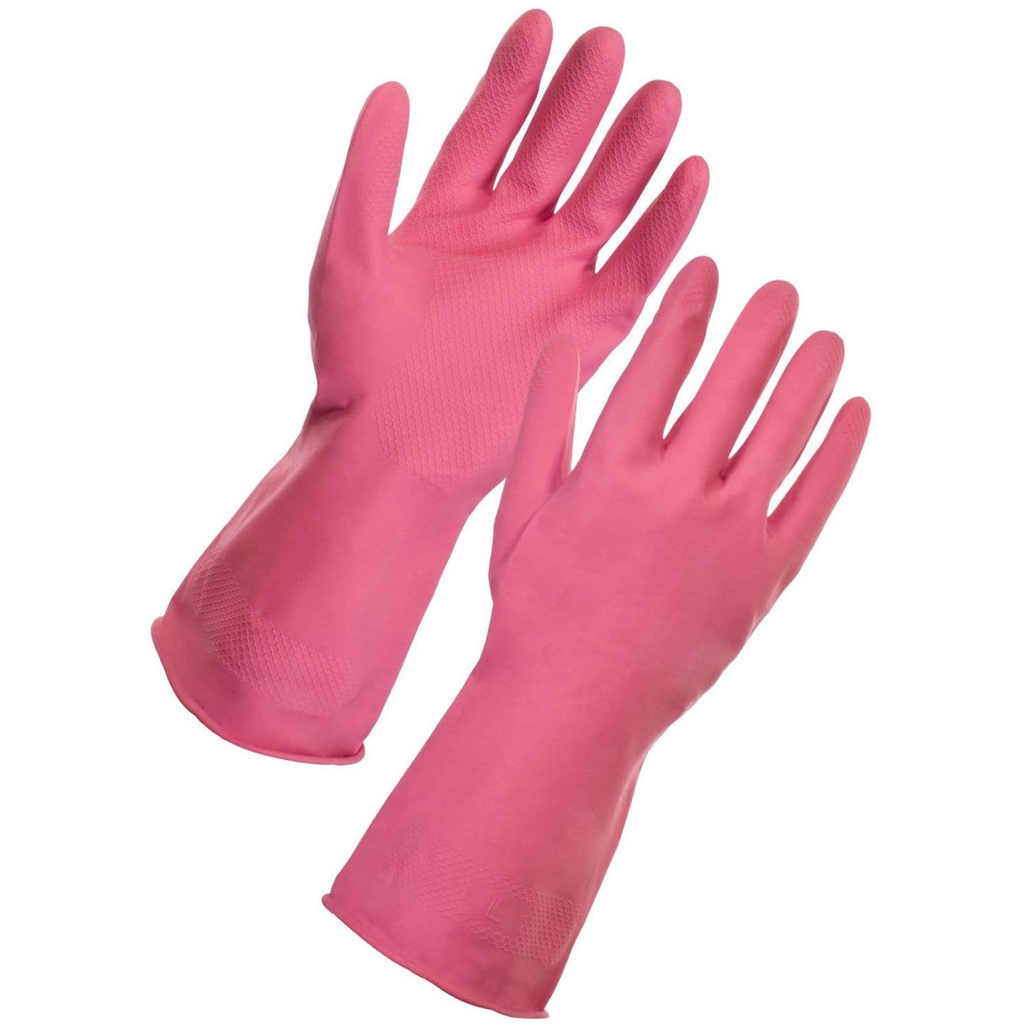 Guantes de limpieza reutilizables rosas (grandes)