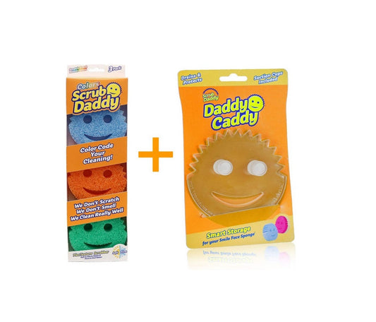 Scrub Daddy + Supporto - Spugna 3 Colori - Daddy Caddy